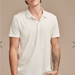 White Lucky Brand cotton polo